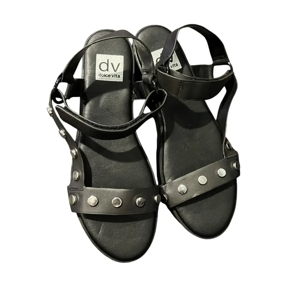 DV by Dolce Vita platform sandals feature silver stud details Women’s 9